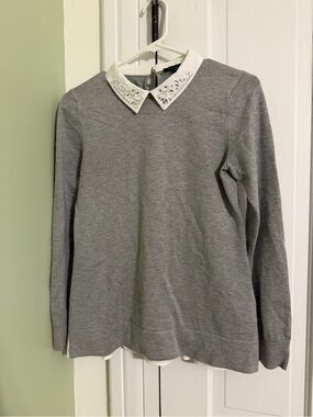 Tommy Hilfiger Collared Sweater - Gray - XS